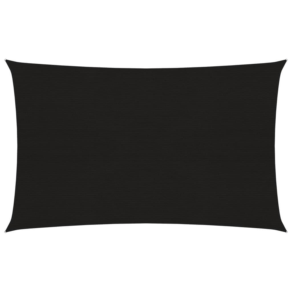 Żagiel przeciwsłoneczny, 160 g/m², prostokątny, czarny, 6x8 m Lumarko!