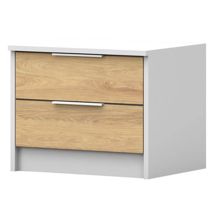 Stolik nocny GALAXY - 23 Biały Dąb Hikora