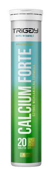 TRIGGY Calcium forte, 20 tabletek musujących