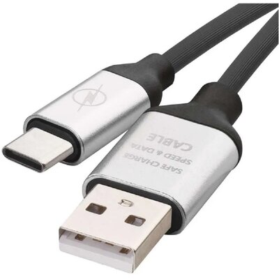 Przewód Usb 2.0 typu C Usb-c 1m czarny SM7025BL