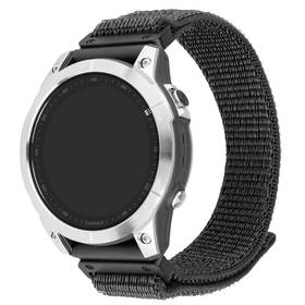 Fixed Nylonowy pasek Nylon Sporty Strap, QuickFit 26mm do Garmin Fenix 7X Pro / 7X / 6X Pro / 5X Plus / 5X / 3HR / 3, szary