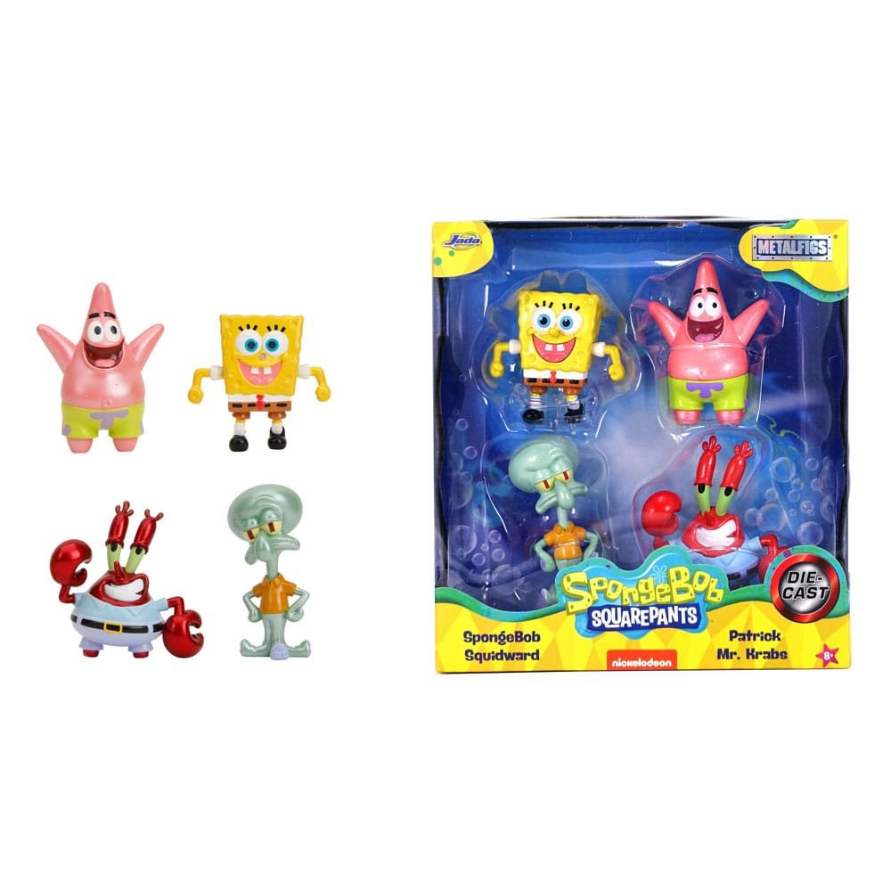 spongebob squarepants nano mini figurki 4-pack 4 cm jada toys