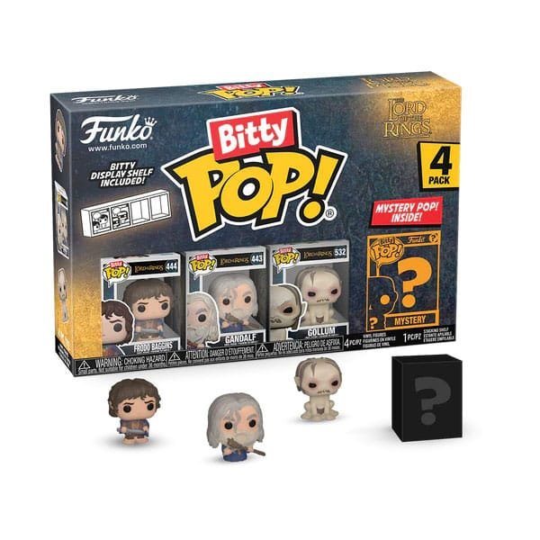 funko pop! the lord of the rings bitty 4-pack frodo 2,5 cm gandalf gollum