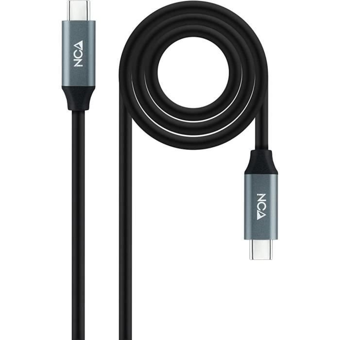 Kabel Nanocable NANOCABLE USB 3.2 Gen2x2 USB-C-M-USB-C-M, czarny, 0,5 m, 20 Gb/s 5A-100W 4K-60Hz