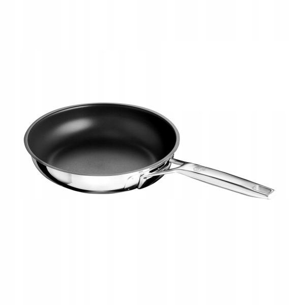 CZARNA PATELNIA TRADYCYJNA DO SMAŻENIA STRUKTURA UNIVERSUS ŚR. 24CM