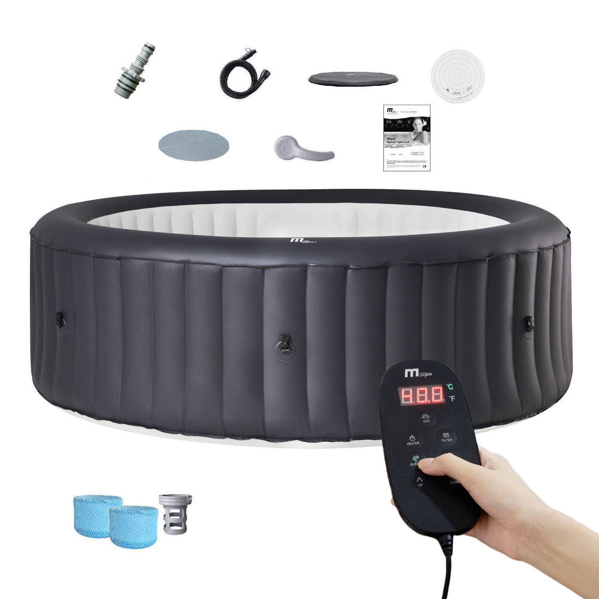Basen z hydromasażem dmuchane Rimba Max MSpa 8 osób SPA Bąbelki