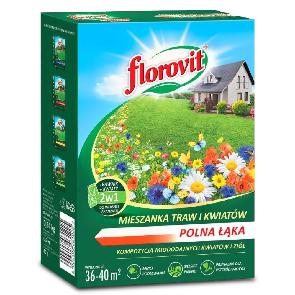 FLOROVIT Polna Łąka Trawa z kwiatami i ziołami 940g