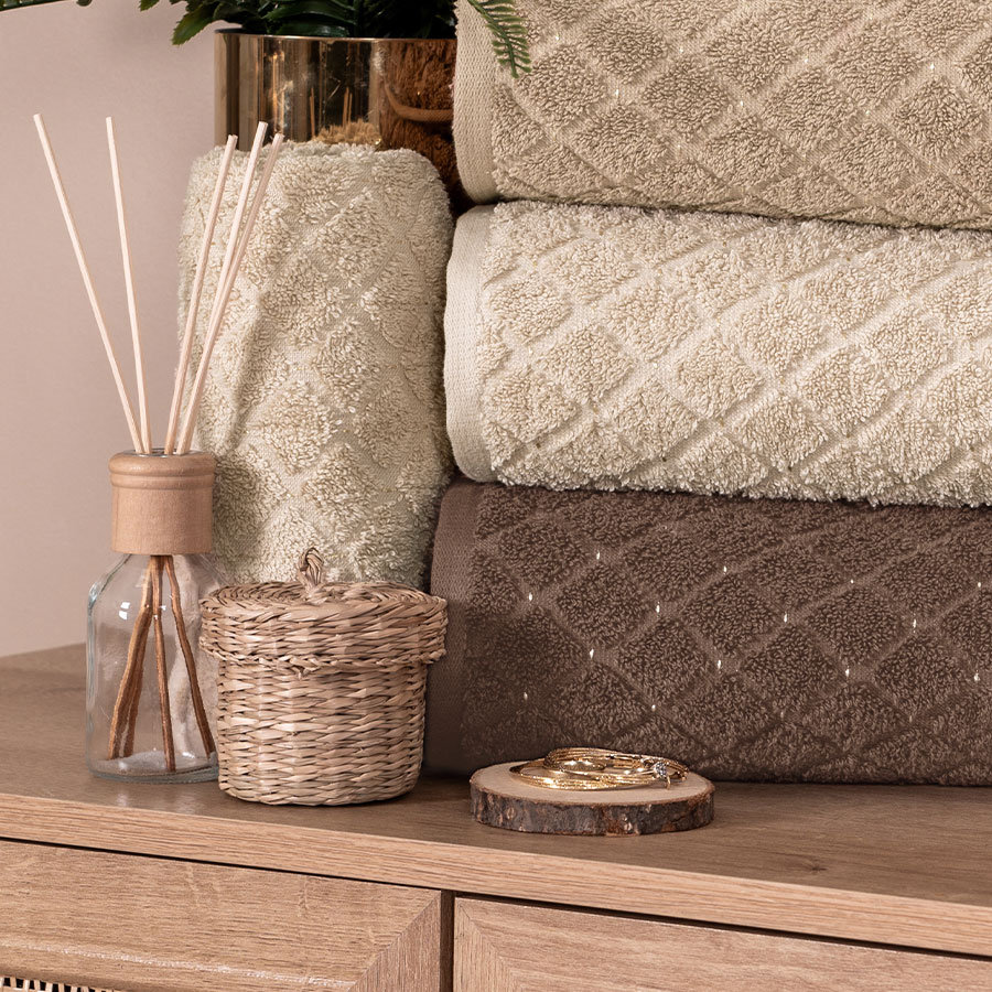 Ręcznik OLIWIER jasny beż 50x90 cm