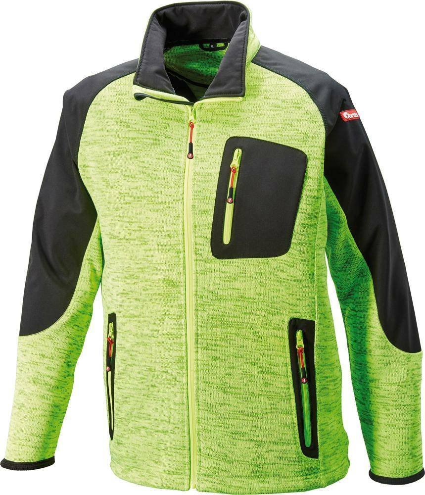 Kurtka z dzianiny softshell, rozm. 2XL,limonkowy/czarny,FORTIS