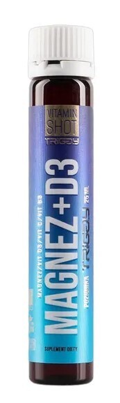 TRIGGY Vitamin Shot Magnez + D3 smak poziomkowy, 25 ml