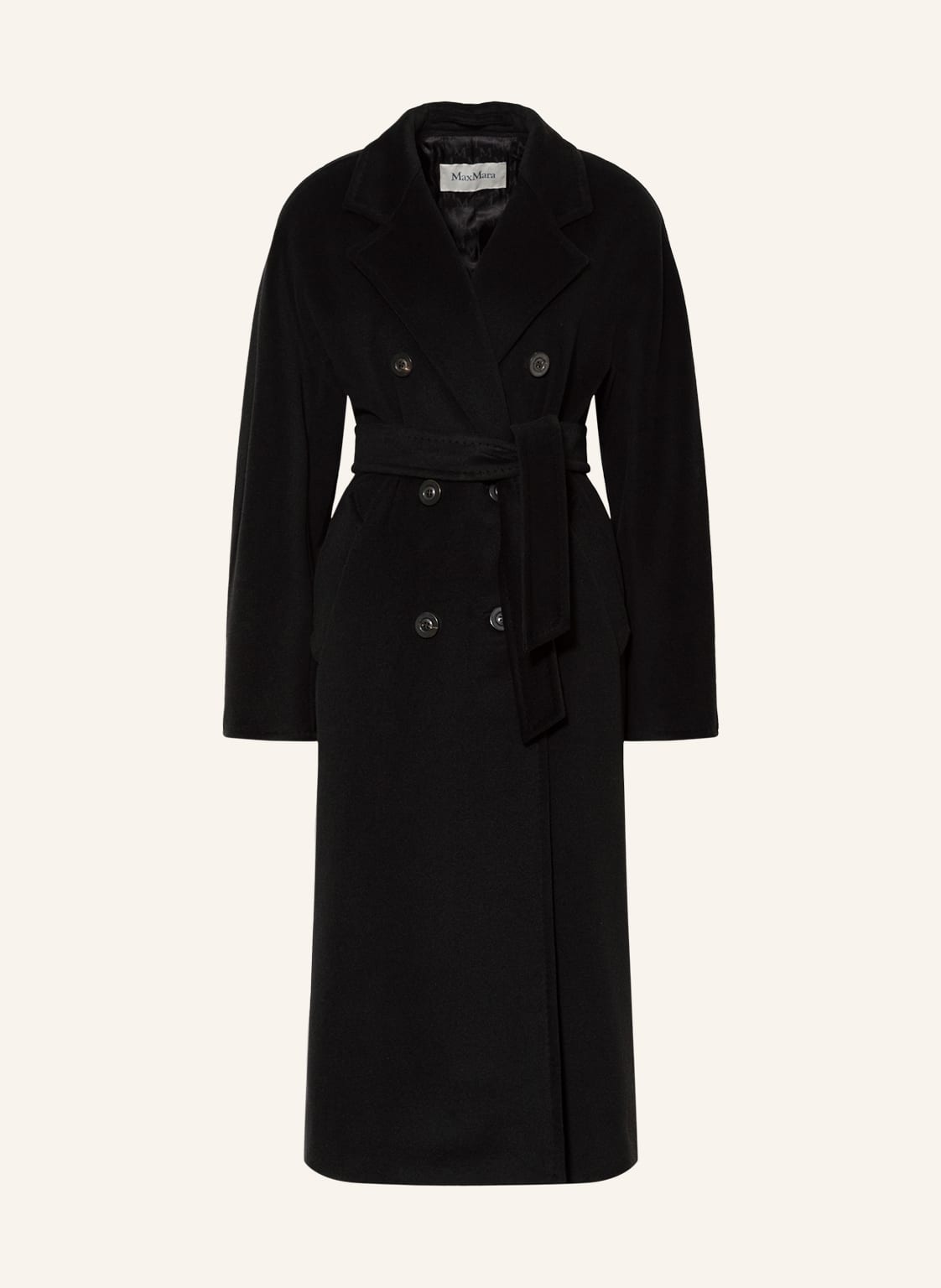 Max Mara Płaszcz Wełniany Madame schwarz