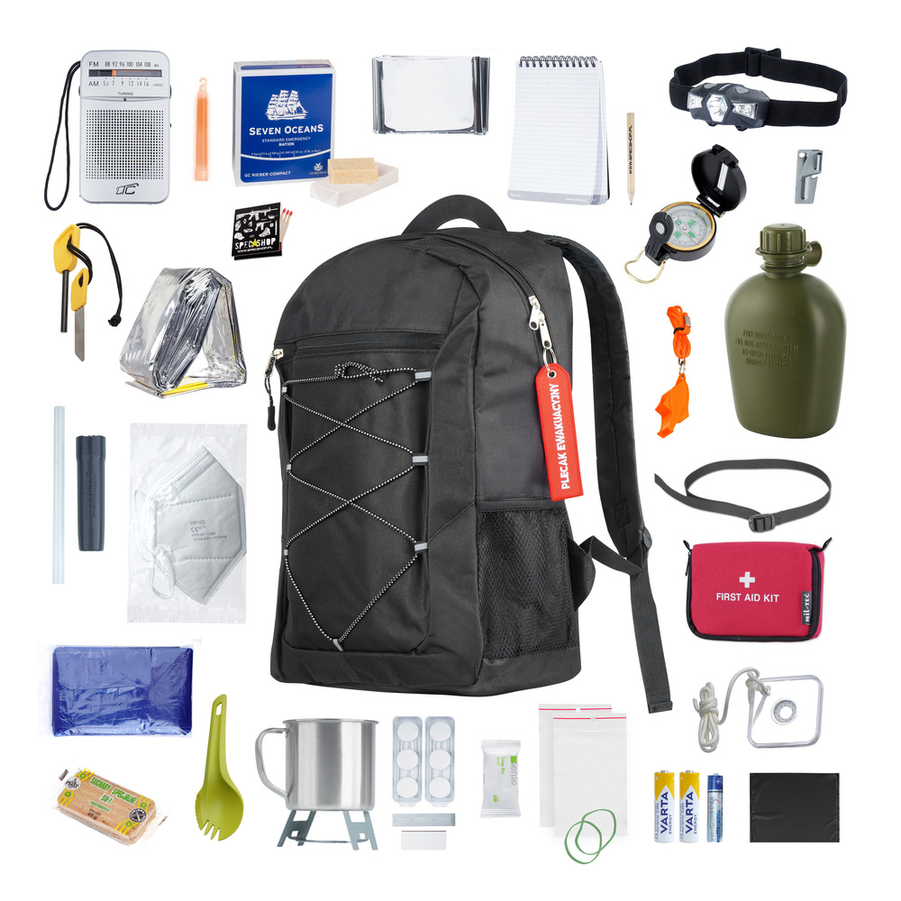 SpecShop.pl - Plecak ewakuacyjny z wyposażeniem - Rozszerzony
