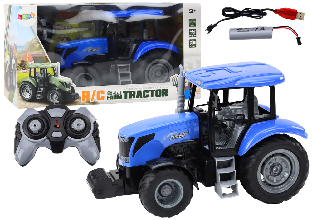 Traktor RC 2,4G niebieski Leantoys