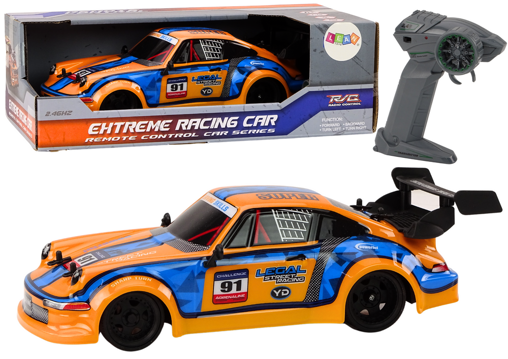 Auto sportowe RC 1:16 pomarańczowe Leantoys