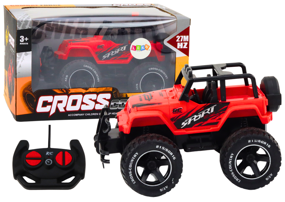 Terenówka RC 1:18 czerwona Leantoys