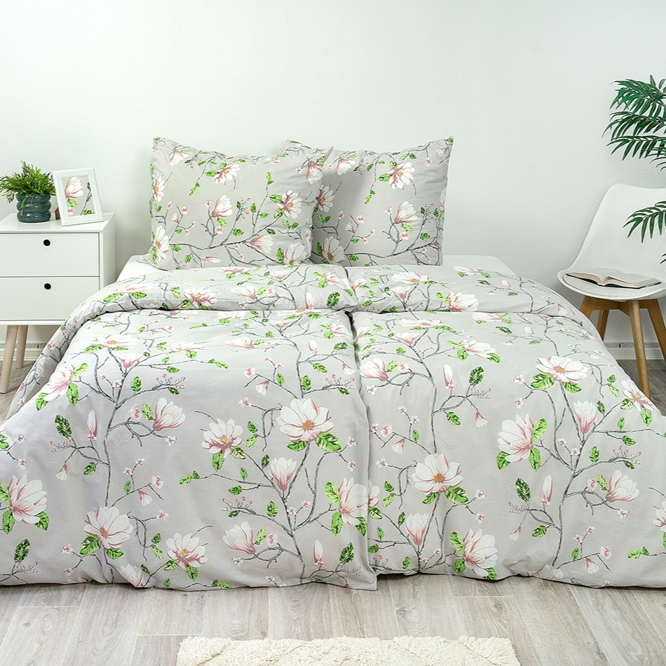Stanex Pościel bawełniana Magnolia, 140 x 220 cm,70 x 90 cm