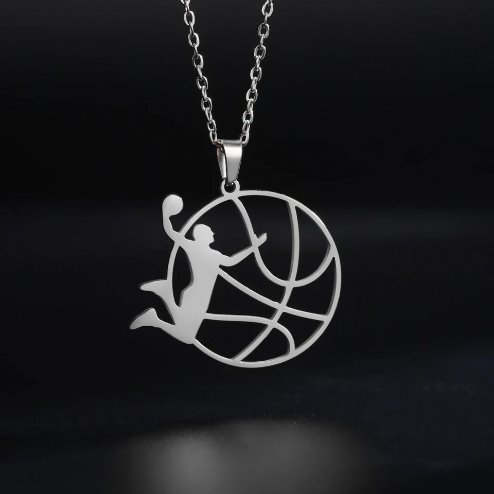 Naszyjnik chain dunk jordan nba koszykówka srebrny prezent streetwear Y2K