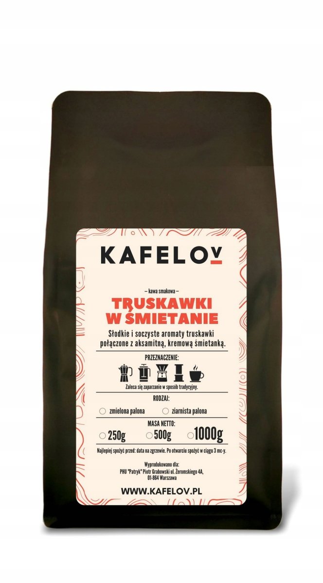 Kawa Kafelov TRUSKAWKI W ŚMIETANIE 1000g mielona