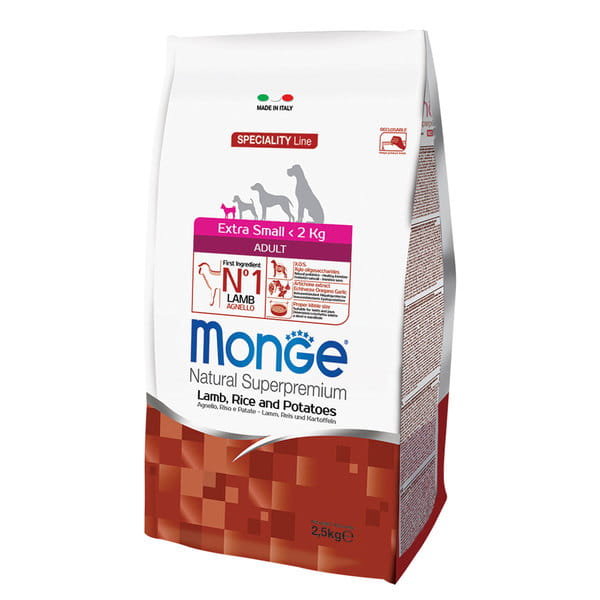 Monge Specjality Line Extra Small Jagnięcina z ryżem i ziemniakami 2,5kg