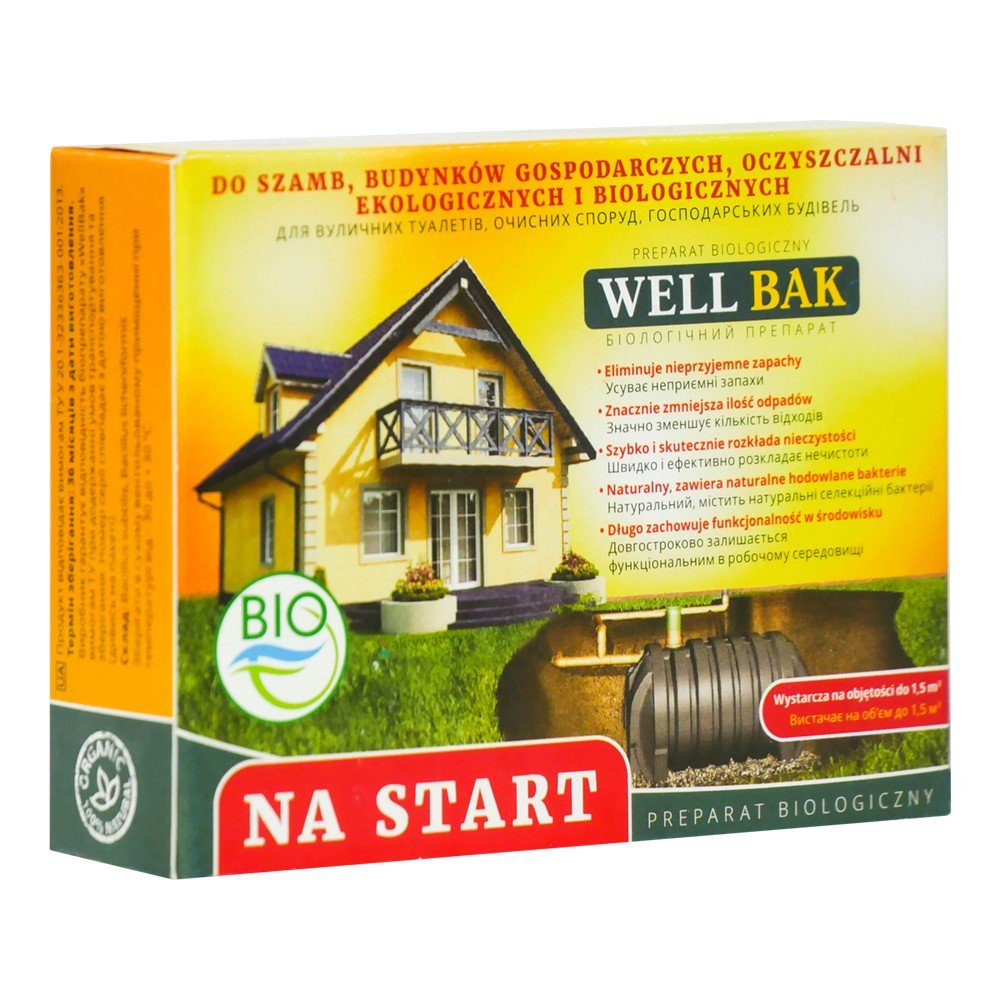 WELL BAK na start STARTER do oczyszczalni w saszetce 30g