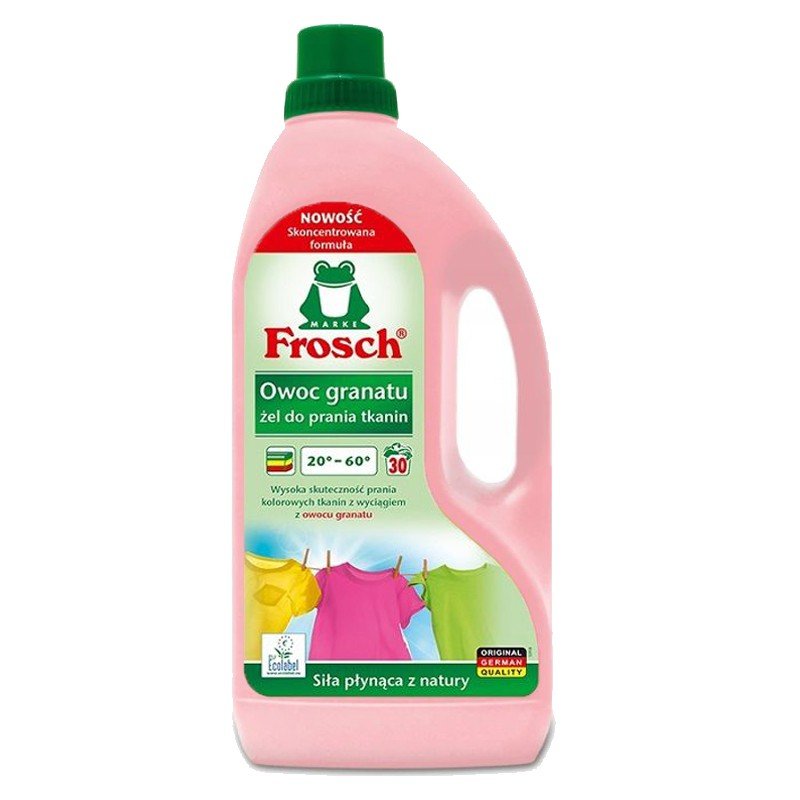 FROSCH Żel do prania tkanin kolorowych Owoc Granatu 1,5l