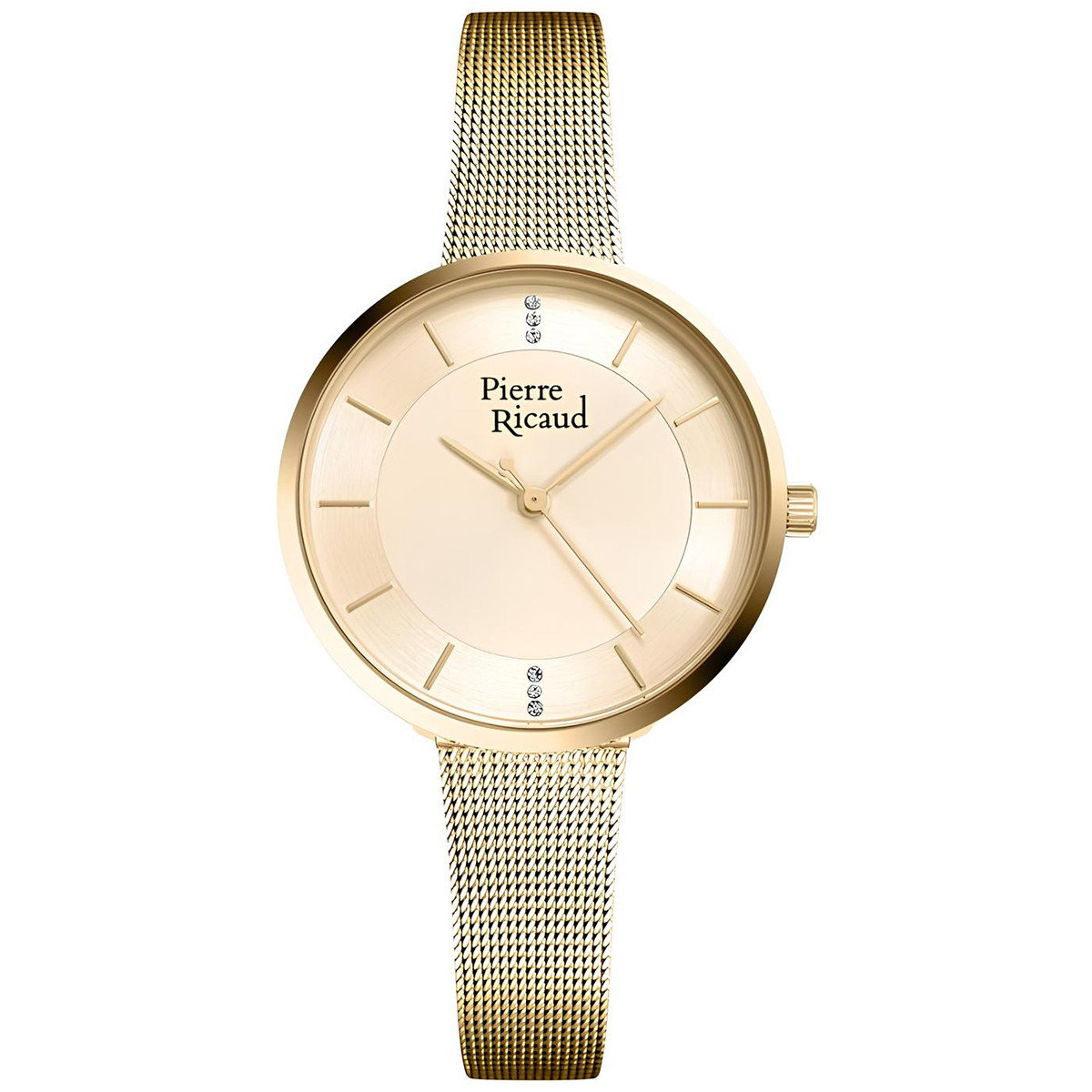 Zegarek Damski Pierre Ricaud P23006.1111Q CYRKONIE złoty