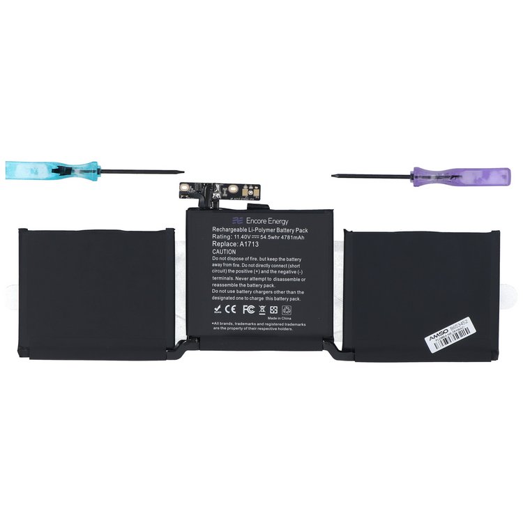 Nowa bateria Encore Energy A1713 do Apple MacBook Pro 13 A1708 2016-2017 11.4V 54.5Wh 4781mAh