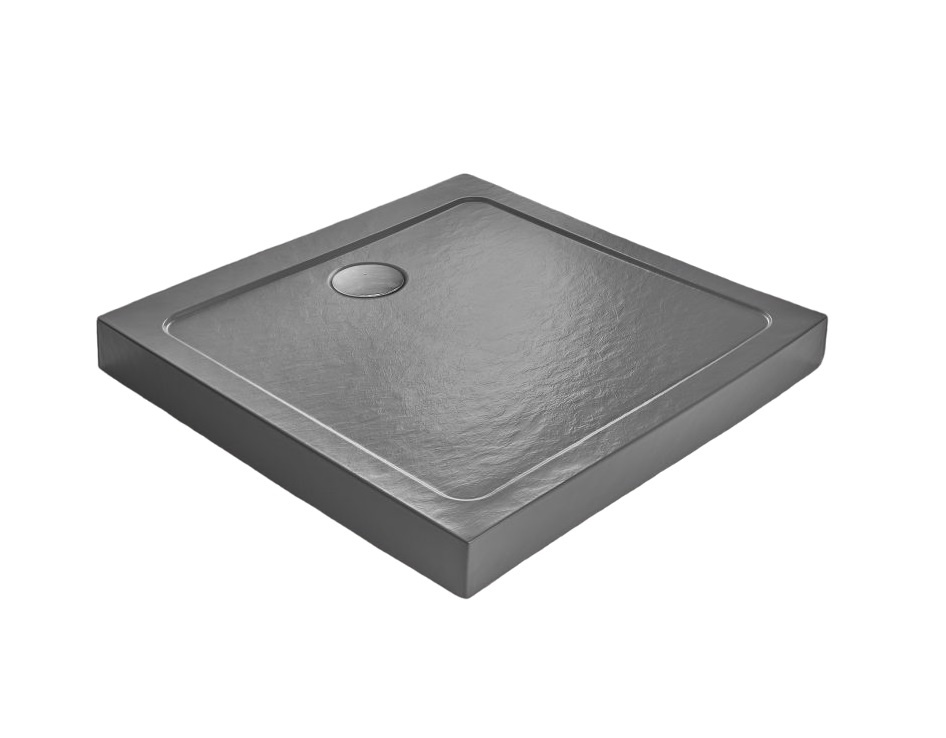 Radaway Doros C Compact Brodzik kwadratowy 100x100 cm stone antracytowy SDRC1010-05-64S