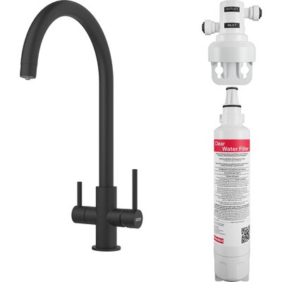 Bateria stojąca FRANKE Lina Clear Water Czarny mat
