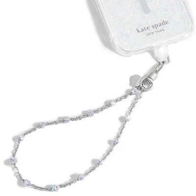 Kate Spade New York Universal Phone Charm Wristlet - Uniwersalna smyczka do telefonu (Dazzle Chain Silver)