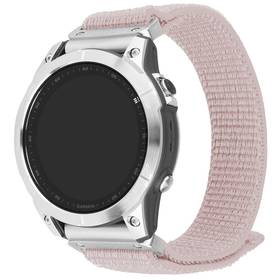 Fixed Nylonowy pasek Nylon Sporty Strap, QuickFit 22mm do Garmin Fenix 7 Pro / 7 / 6 Pro / 6 / 5, różowy