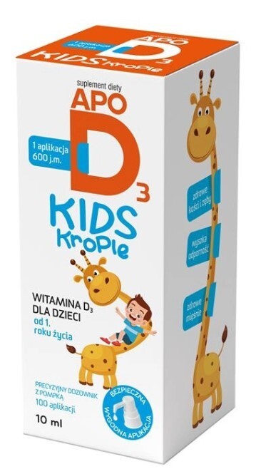 ApoD3 Kids 600 j.m. Krople dla dzieci, 10 ml