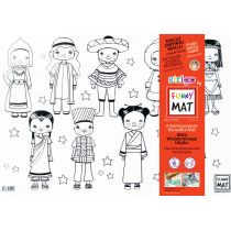 Strigo Funny Mat Transparent - Dzieci świata 48x33.5 cm