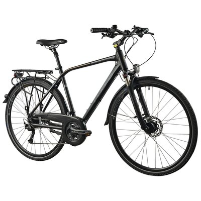 Rower trekkingowy INDIANA X-Road 5.0 M23 28 cali męski Czarno-szaro-brązowy