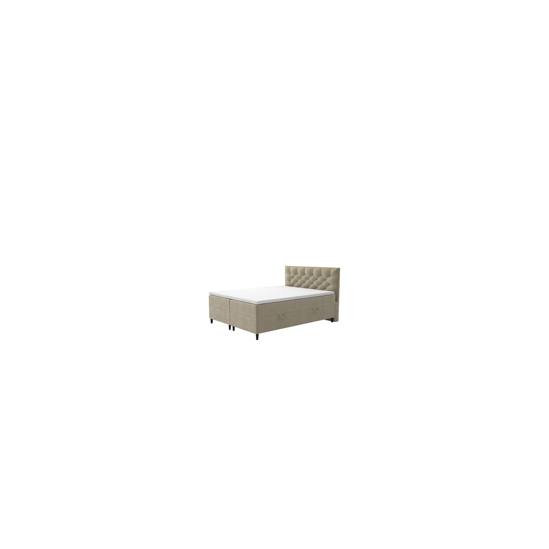Łóżko Kontynentalne 160 x 200 z Pojemnikiem i Materacem Cabo Box Spring Forte