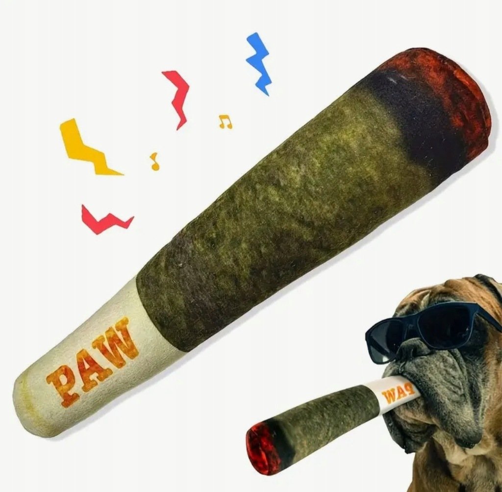 Śmieszna zabawka dla psa piszczałka blant skręt prezent