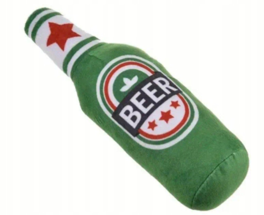 Śmieszna zabawka dla psa piszczałka piwo beer heineken prezent