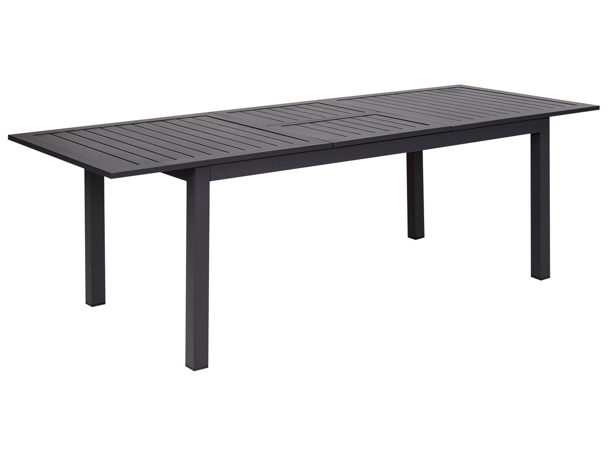 Stół ogrodowy 180/240 x 90 cm Plastik Ciemnoszary SKALOMA