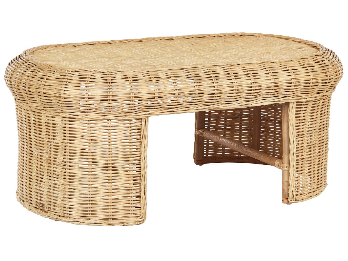 Stół ogrodowy 96 x 60 cm Rattan Naturalny LIVADEIA