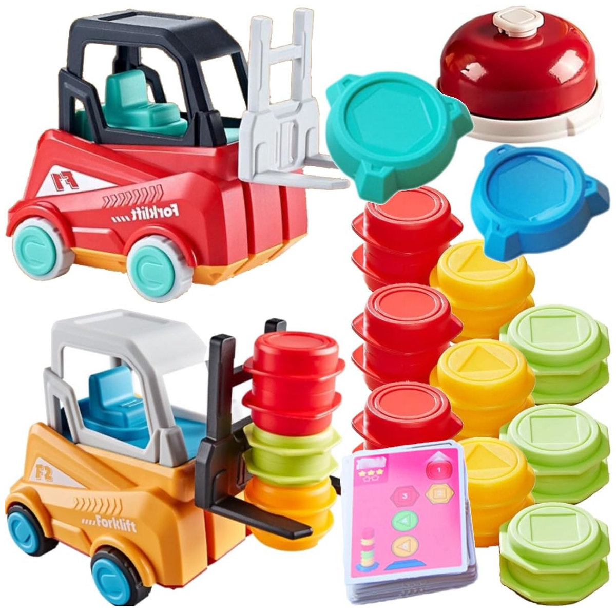 Gra Zręcznościowa Układanka Wózek Widłowy, Beczki Dla Dzieci