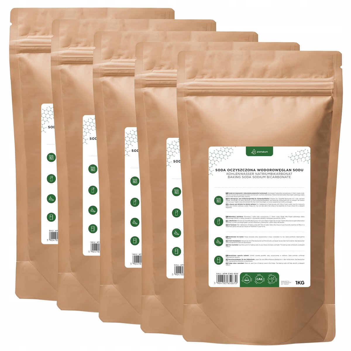 Soda oczyszczona 5x 1kg naturalna do czyszczenia kuchni łazienki plam
