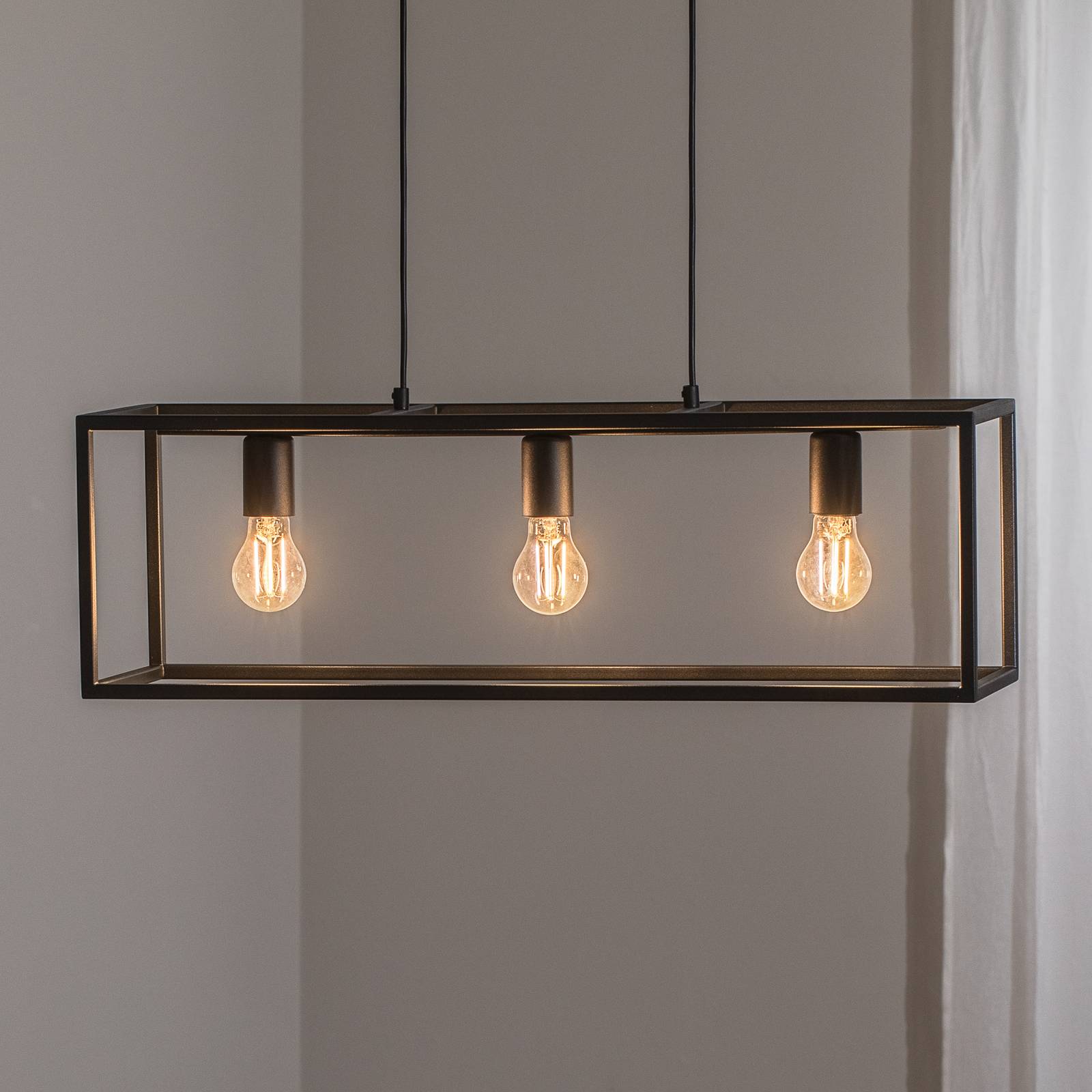 Argon Lampa wisząca Valeria, czarny, stal, 3-punktowa