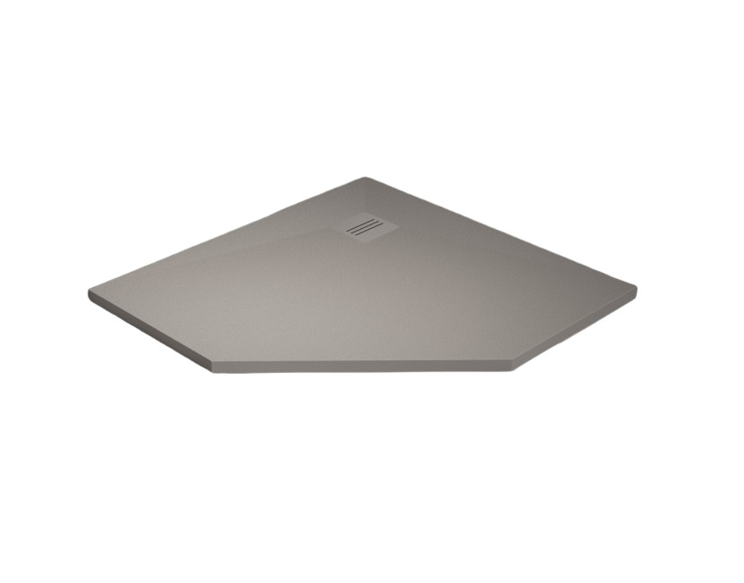 Radaway Kyntos PT Brodzik pięciokątny 90x90 cm cemento HKPT9090-74