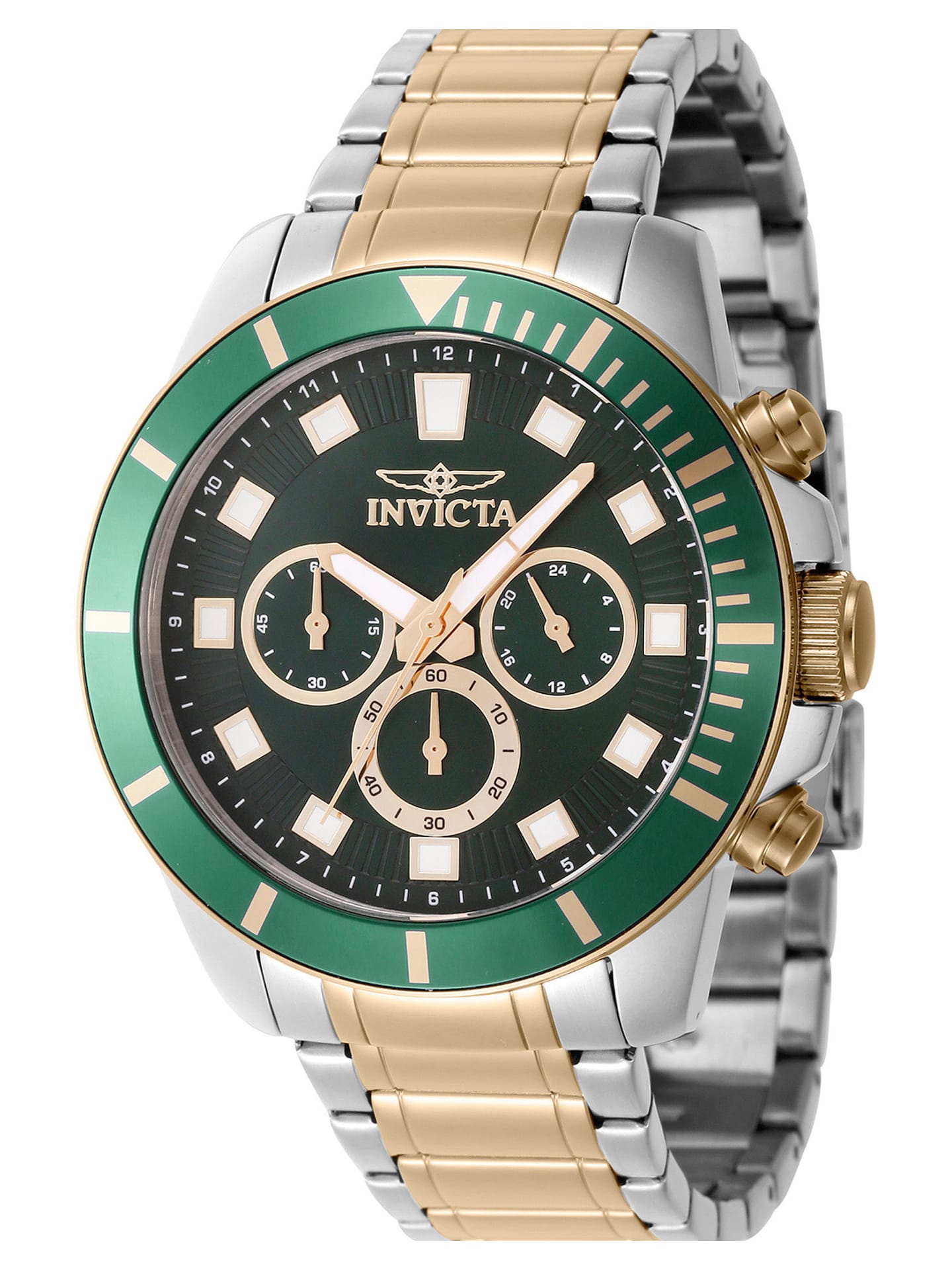 Фото - Наручний годинник Invicta Pro Diver 46048 - Męskie zegarki na rękę - Kwarcowy - Kwarcowy z zieloną tarczą - 45 