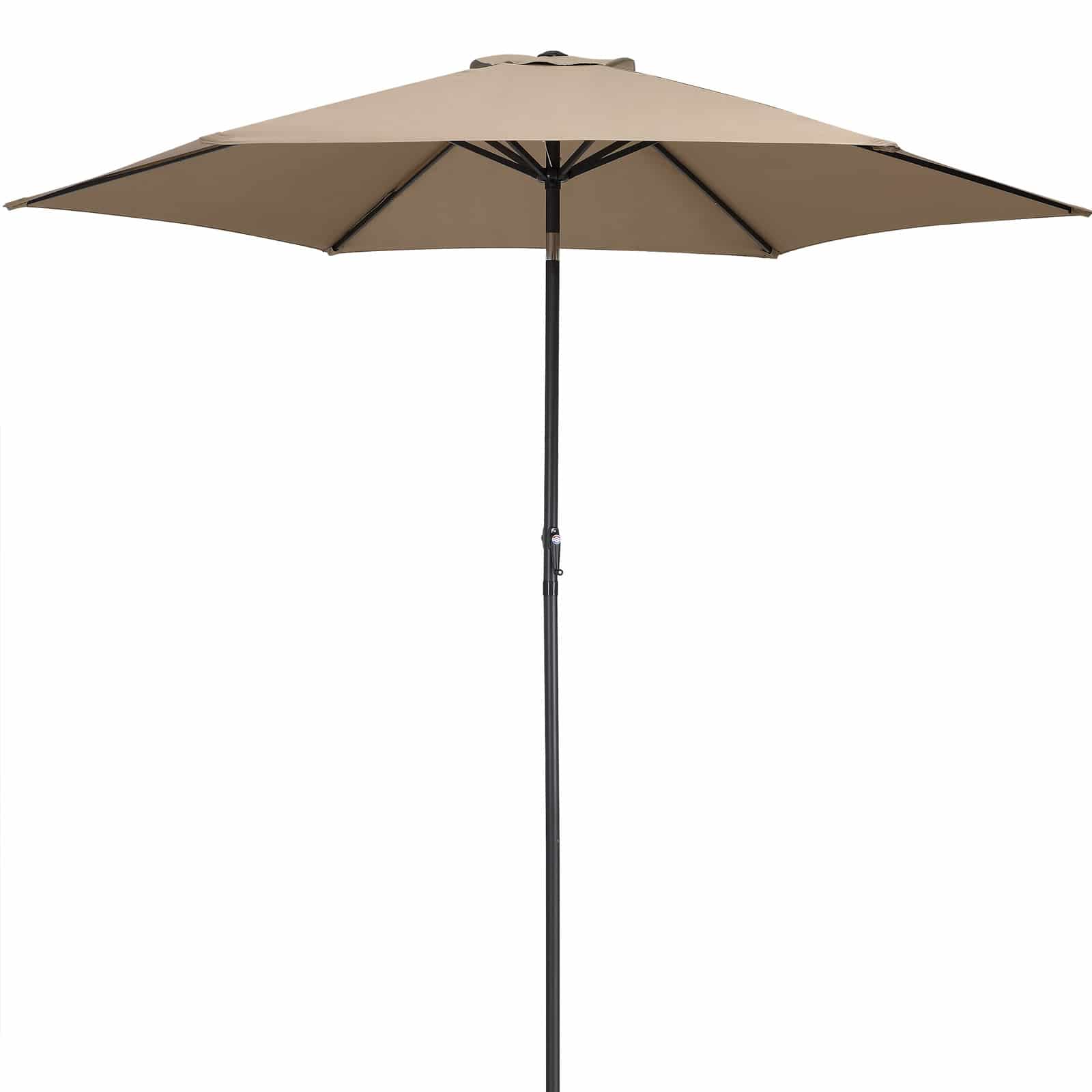 Parasol aluminiowy taupe Ø300cm Ochrona UV 80+