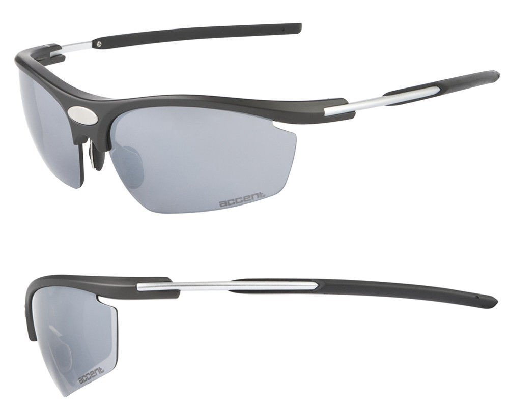 Accent Okulary Fever czarny-srebrny / Kolor soczewek: nie dotyczy / Rodzaj szkieł: standardowe 610-40-58_ACC
