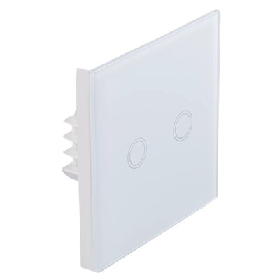Włącznik podwójny szklany dotykowy LIGHTLOGIC LL TOUCH biały