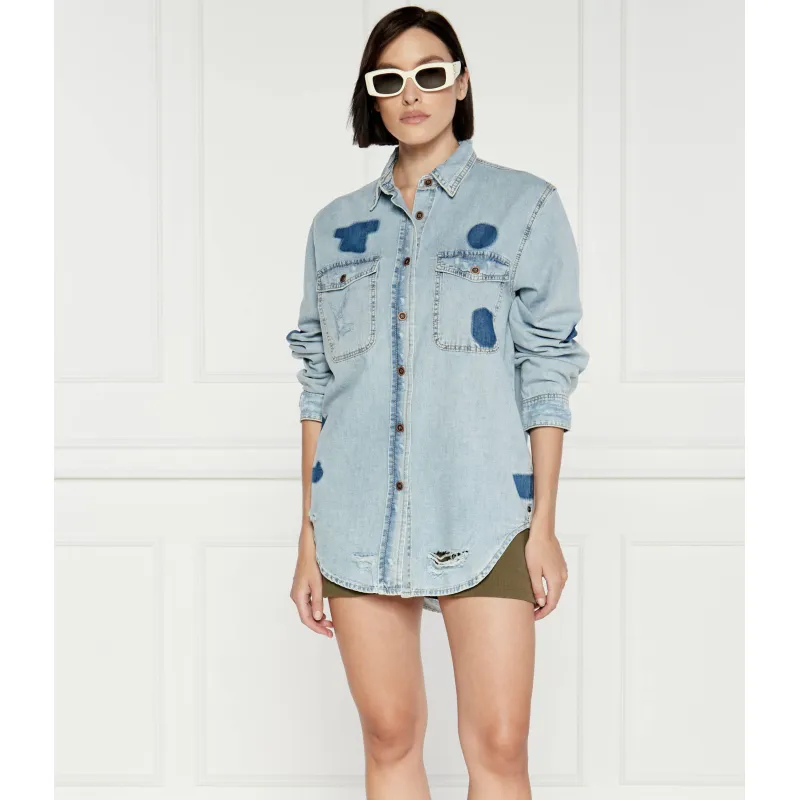 One Teaspoon Jeansowa koszula HENDRIXE | Oversize fit