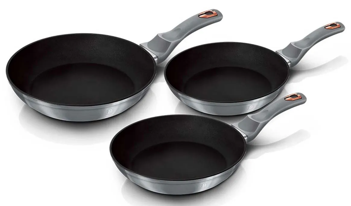 3 aluminiowe patelnie na każdy typ kuchenki A3-F75
