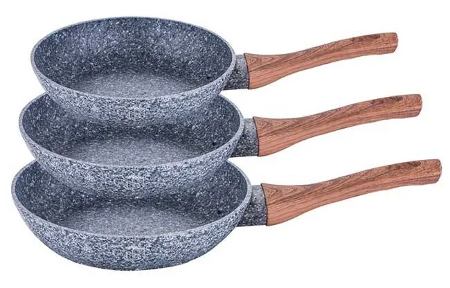 3 patelnie z powłoką granitową S7-D00